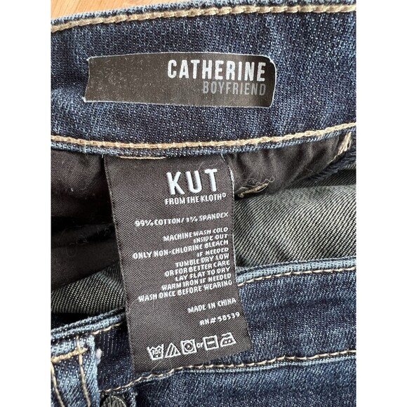 Kut From The Kloth Catherine Boyfriend Fit Jeans Medium Wash Stretch Size 14 - Picture 10 of 11